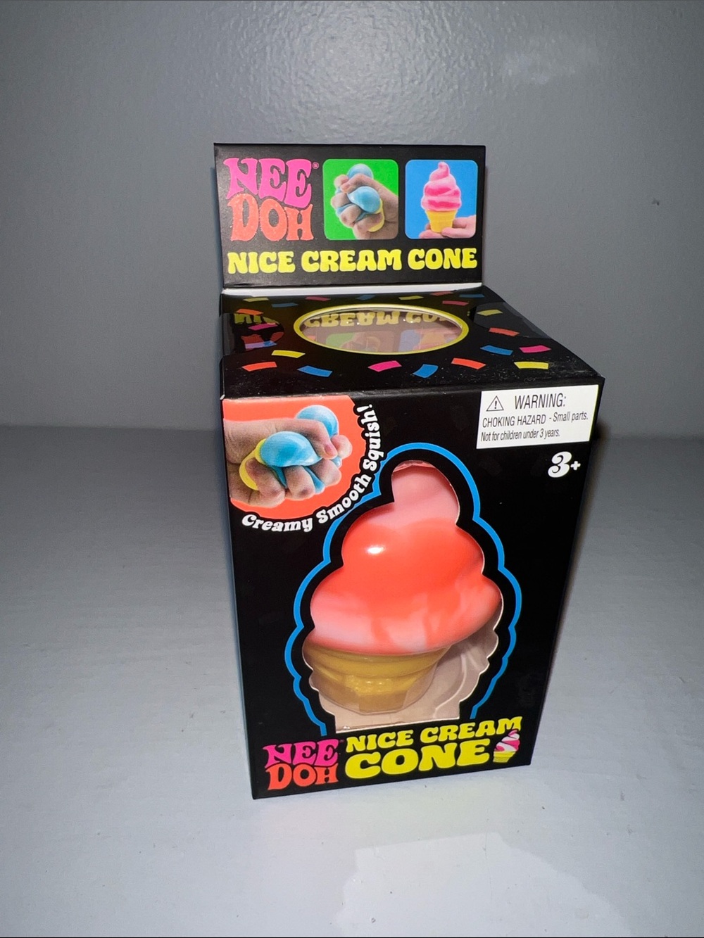 Nee doh Nice Cream Cone Kids Toy - Pink and Tan